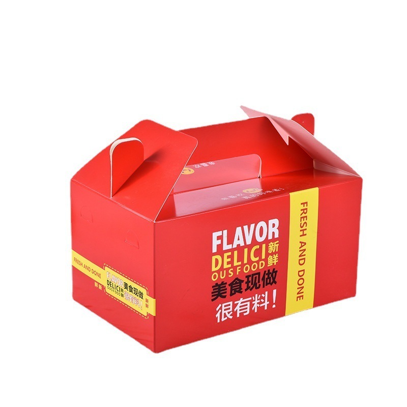 Disposable Burger Box Wholesale Fast Food Take-out Box Bento Lunch Fries Fried Chicken Rice Paper Box