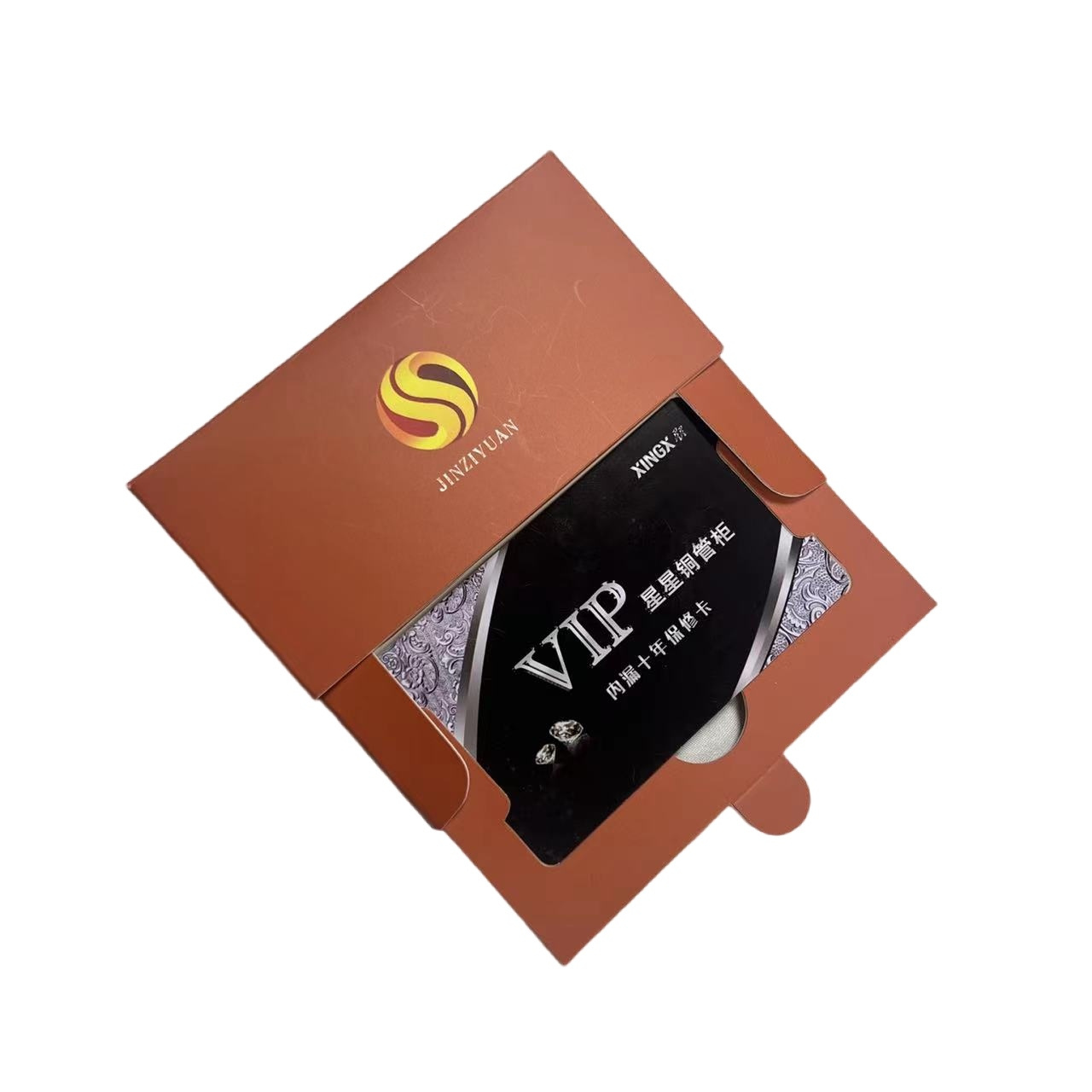 Custom push slider gift credit card packaging for metal telecom sim card