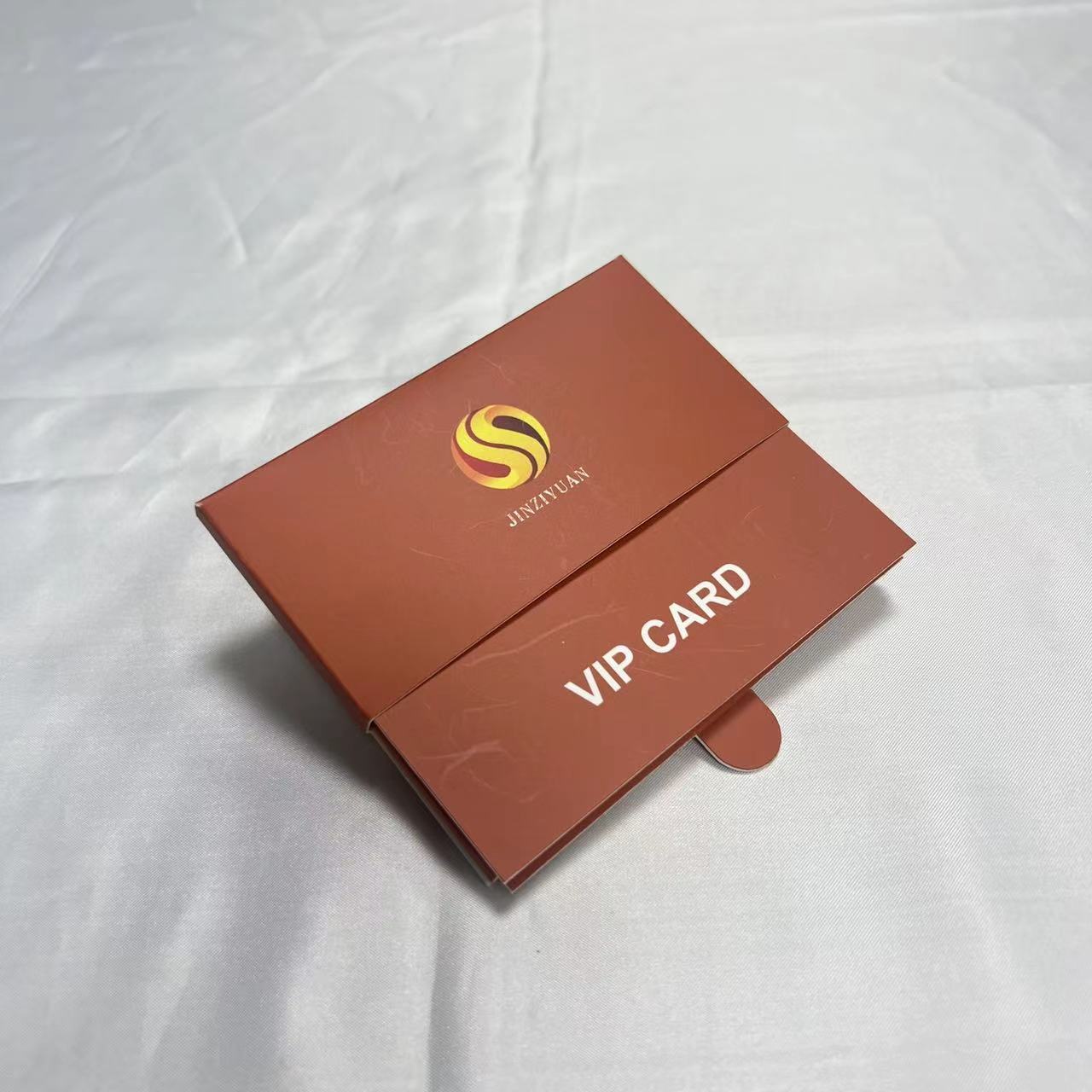 Custom push slider gift credit card packaging for metal telecom sim card