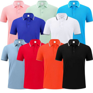 Wholesale Cheap Custom Logo Embroidered Allover Printing Quick Dry Knit Golf Shirt Men Apparel Tshirts Golf POLO Shirt