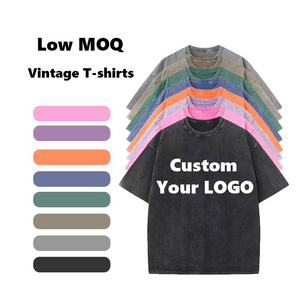 Men's Clothes Oversized Tshirt 100% Cotton T-shirt Manufacturer Streetwear Hip Hop Blank Acid Wash Custom Logo Vintage T Shirts