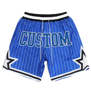 JISTAR Power Sublimation Plain Blank Jersey Lined Mesh Miami Long Five Inch Mens Custom Sport Mesh Basketball Shorts