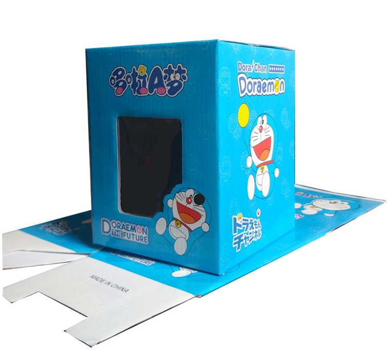 Custom Made Printed Paper Toy Packaging Box With Clear PVC Window Phone Case Packaging with logo