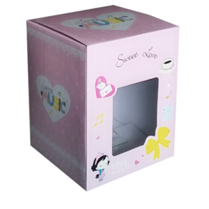 Custom Made Printed Paper Toy Packaging Box With Clear PVC Window Phone Case Packaging with logo