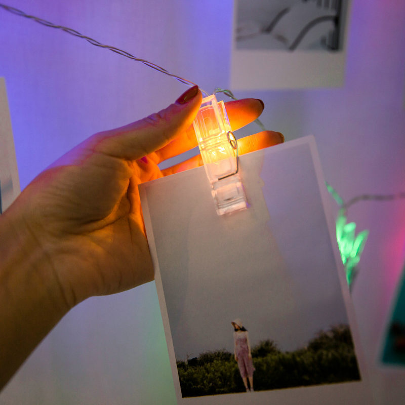 2024 New 1.5m LED Photo Clip Light String Battery Operated Hanging Photo Light Clip