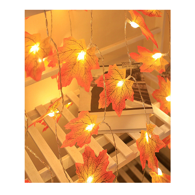 Wholesale Christmas Tree LED Lights Maple Leaves Led Garlands Lights for Xmas Party Garden Holiday Decoration