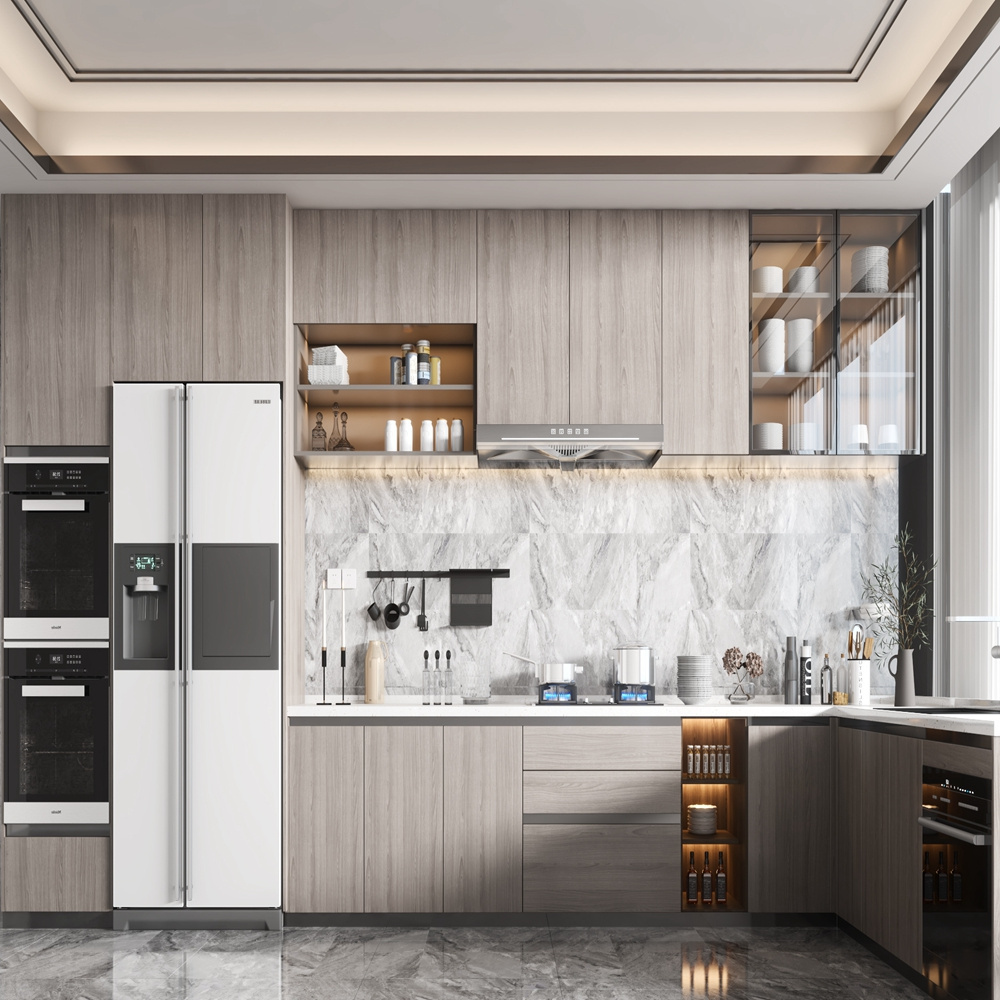 MDF Furniture Mobile Home movable Kitchen Cabinets with Laminated Board for Kitchen Cabinets