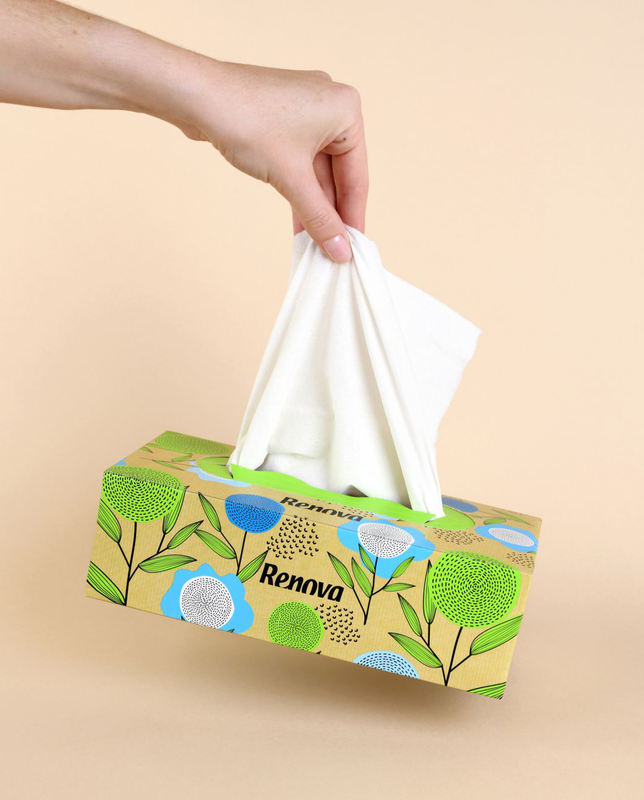 Soft pack custom printed white color toilet tissue paper facial tissue