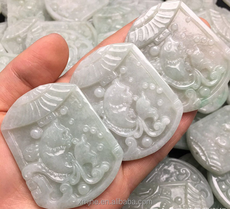 Certified Grade A Myanmar Jade  Fish Brand Yuyue Longmen Jade Pendant Pendant Jade Handicraft Factory Wholesale