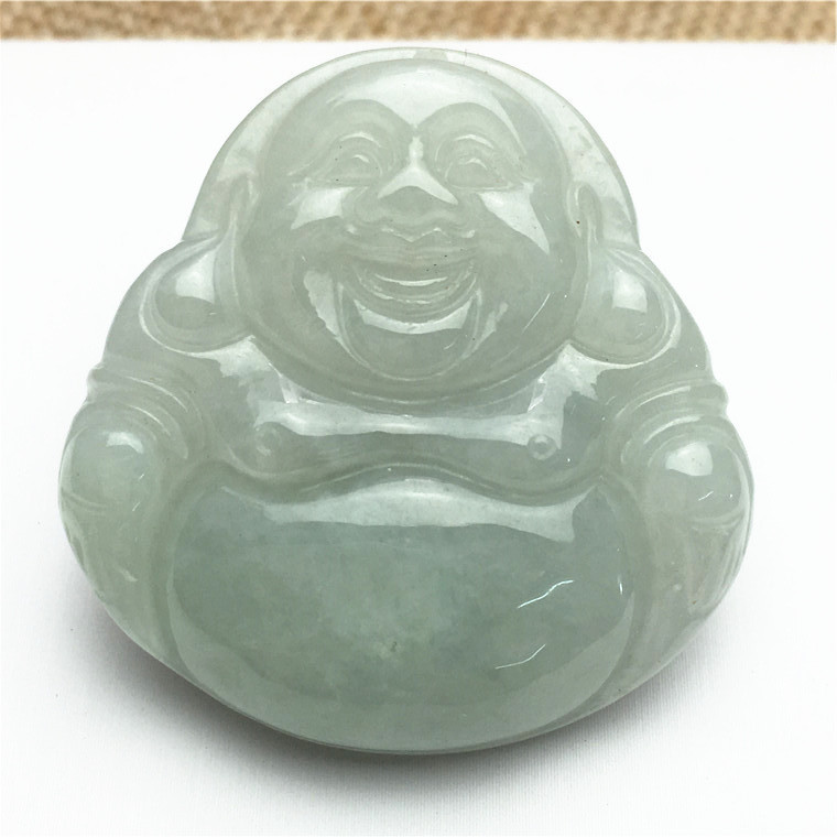 Certified Grade A Myanmar Jadeite Oil Green Trumpet Guanyin Buddha Jade Pendant  Jade Handicraft Factory Wholesale