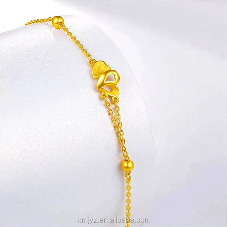 Gold Plated Crown Love Shape Bracelet Exquisite Craftsmanship Gold Love Crown Bracelet Ladies Jewelry