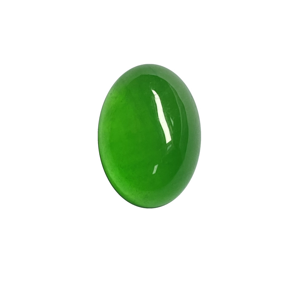 HQ  Natural Green Jadeite Origin Myanmar Loose Gemstone Flatback Cabochon Burma Jade Stone