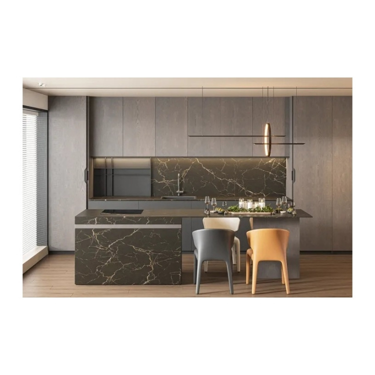 porcelain tiles grey marble sintered stone bathroom vanity slab laminate stone slab sintered stone black matt dining set table