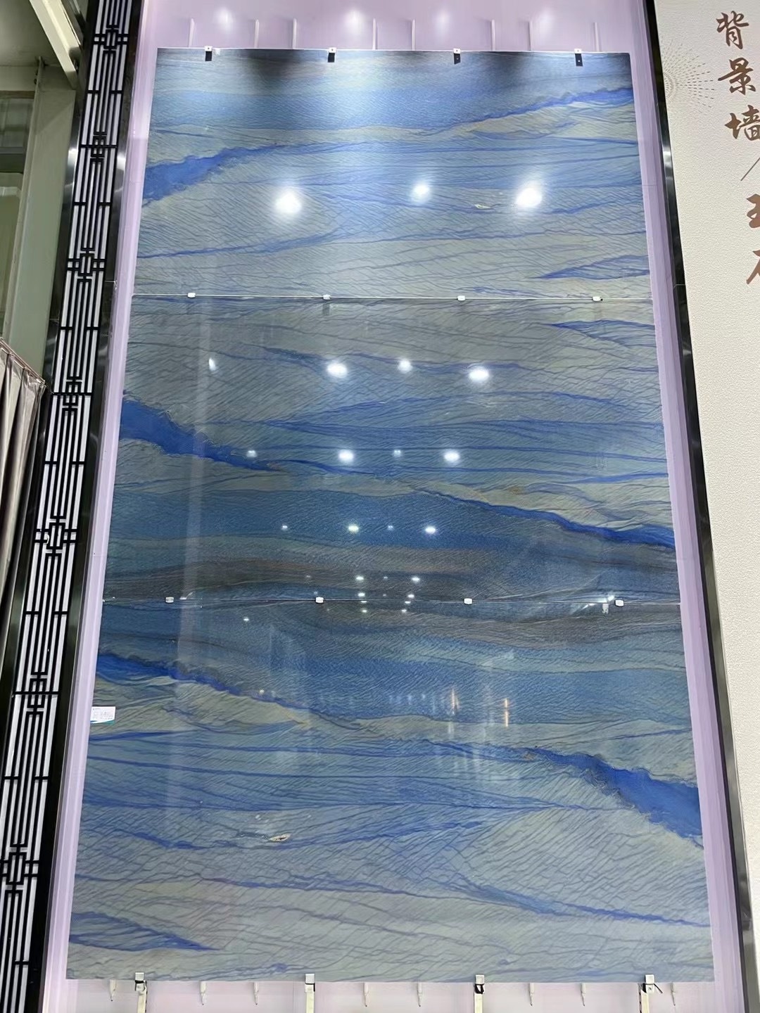 Wholesale Natural Stone Blue Marble Slab Indoor Deractiontion For Countertop Dining Table Wall Panel Floor Tiles