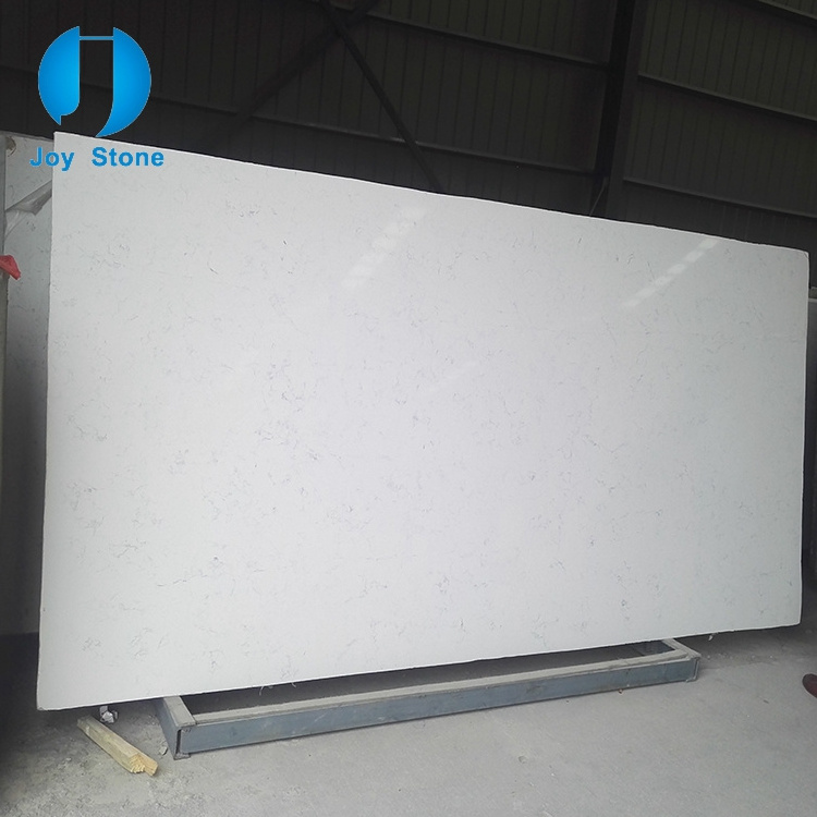 Wholesale Manufacture Engineered Calacatta White Gold Artificial Quartz Stone  Big Size Carrara White Quartz Price