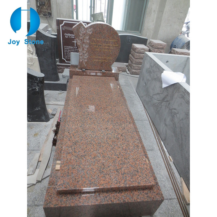 Marble Red Granite Tombstone Belgium Granite Grave Tombstone Slab Simple Monument Tombstone Designs