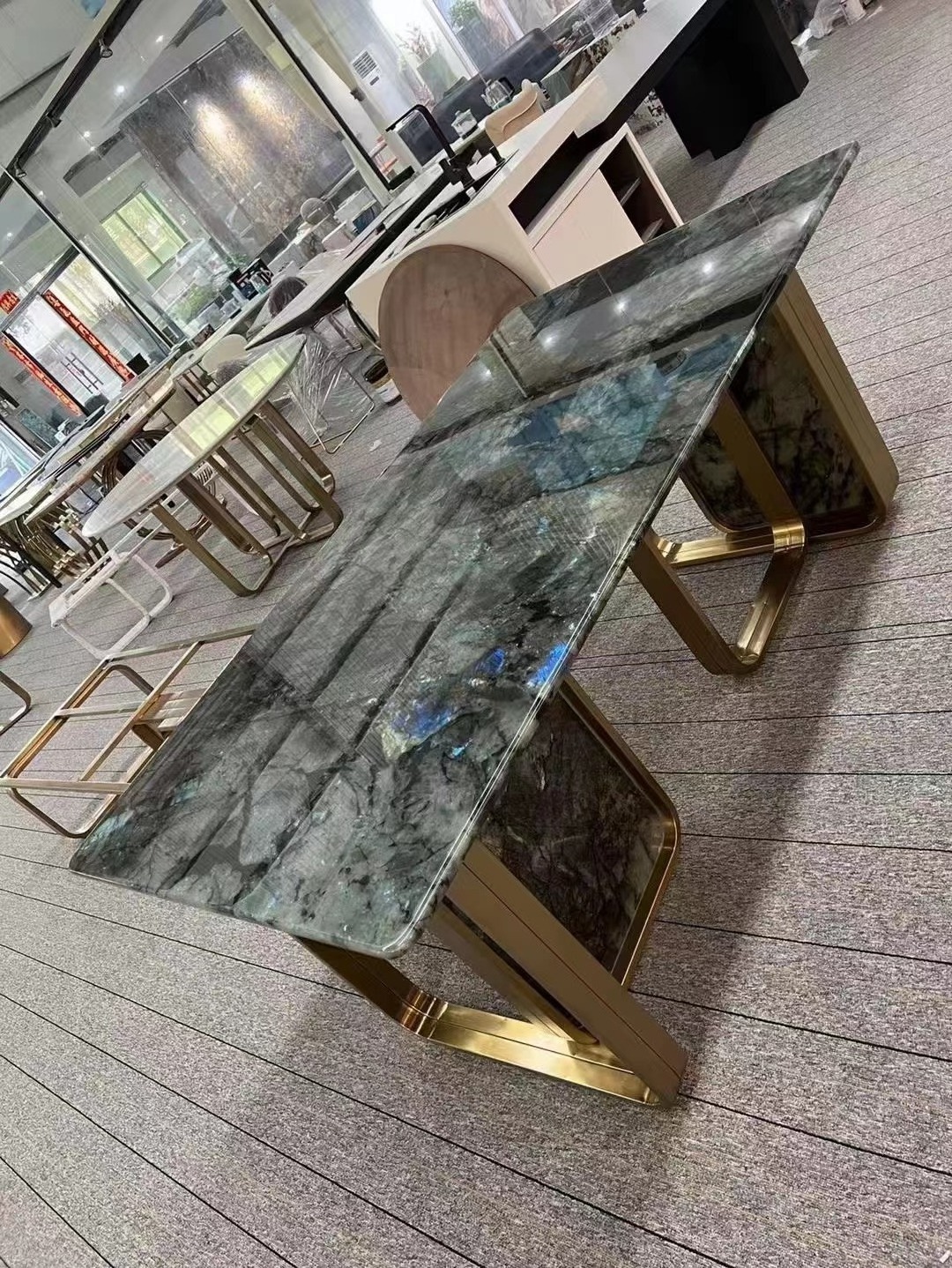 2022 granit granito natural  countertops kitchen Luxury floor tiles Blue Labradorite Granite Slab For Table Top