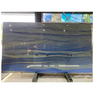 Wholesale Natural Stone Blue Marble Slab Indoor Deractiontion For Countertop Dining Table Wall Panel Floor Tiles