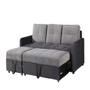 Dual-purpose push and pull out sofa bed folding sofa bed modern apartment 3 seats sofa cum bed