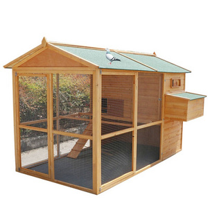 Good Price Easy Clean Wooden Layer Metal Mesh Large Chicken Coops With Large Run For Sale