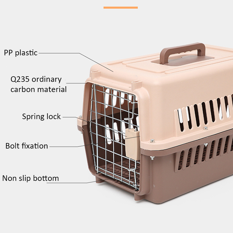 Best Selling Small Animal Dog Travel Carrier Cage Small Flight Plastic Pet Carrier Big Outdoor Cat Dog Carrier