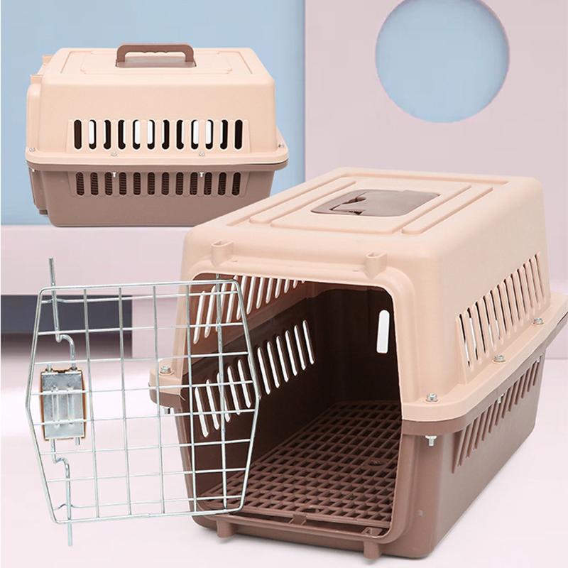 Best Selling Small Animal Dog Travel Carrier Cage Small Flight Plastic Pet Carrier Big Outdoor Cat Dog Carrier