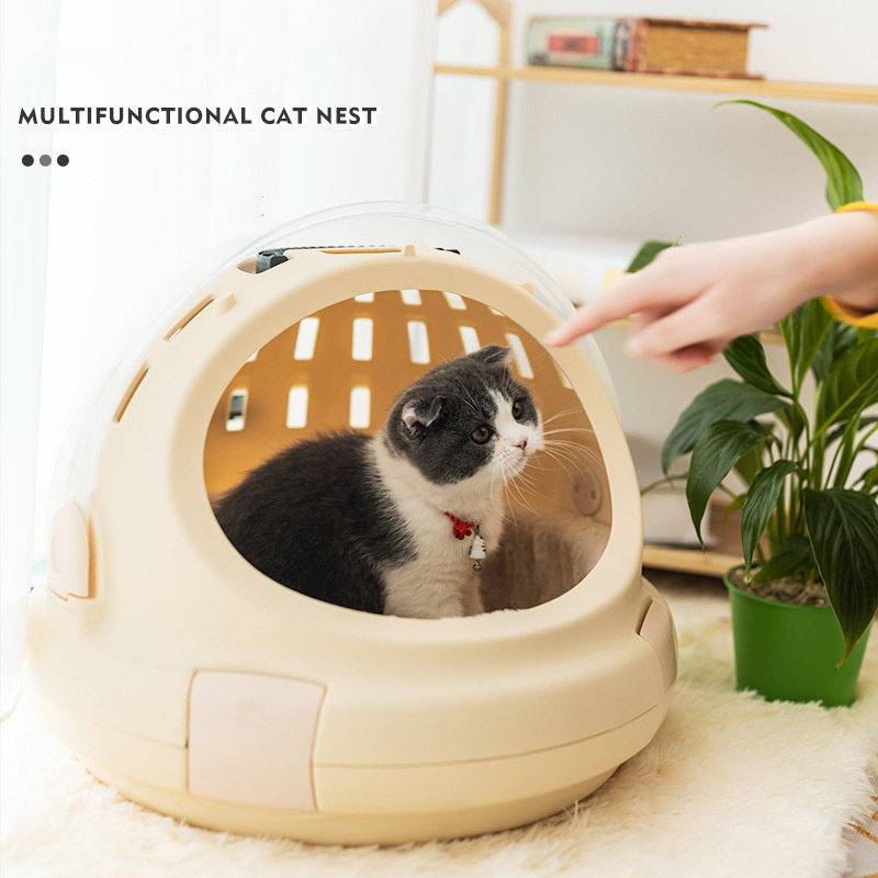 Space Capsule Cat Bag Breathable Portable Air Case Pet House Large Space Portable Backpack Cat Carrier Box Bed