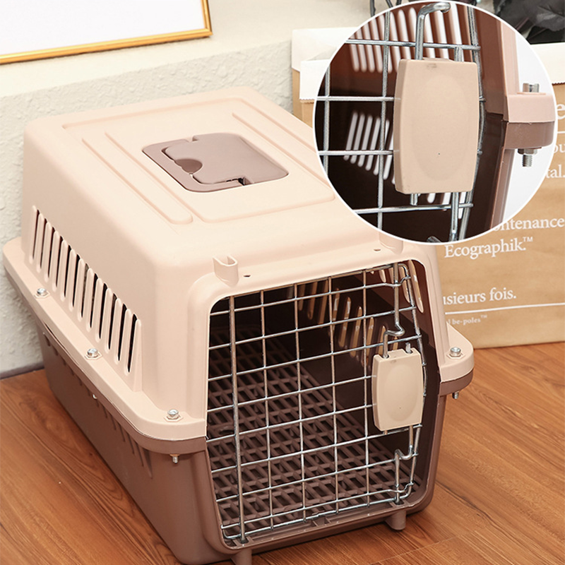 Popular PP Plastic Airline Flight Approved Dog Transport Box Pet Cages Bag Carrier And Travel Crates Kennel