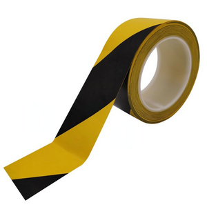 High Quality PVC tape factory manufacturing tape Cheap Pvc Yellow Printing Warning Black Tape