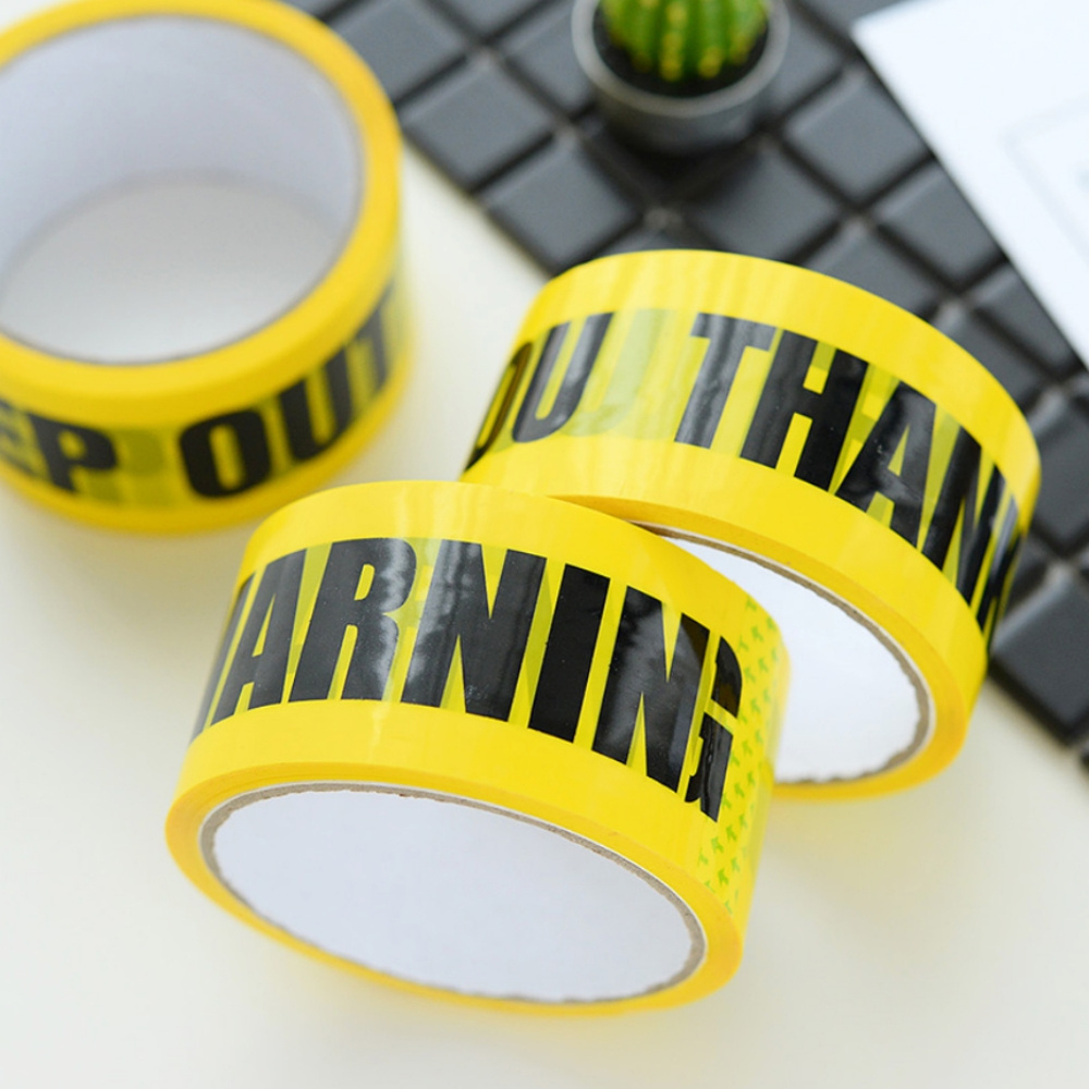 Cheap Price Custom Barricade 1000m Tube Do Not Enter Detectable Yellow Color Self Adhesive Pvc Caution Safety Tape