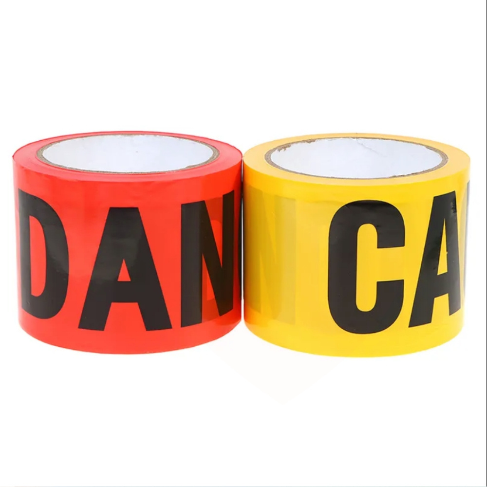 Cheap Price Custom Barricade 100m Tube Do Not Enter Detectable Yellow Color Self Adhesive Pvc Caution Safety Tape