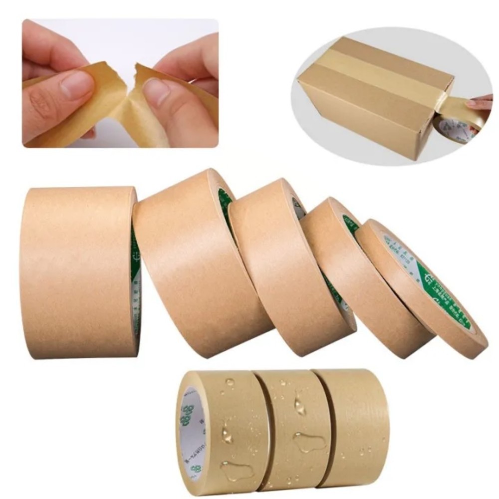 Packing Kraft Adhesive Paper Tape Kraft Paper Tape Self Adhesive Competitive Price Kraft Paper Masking Tape