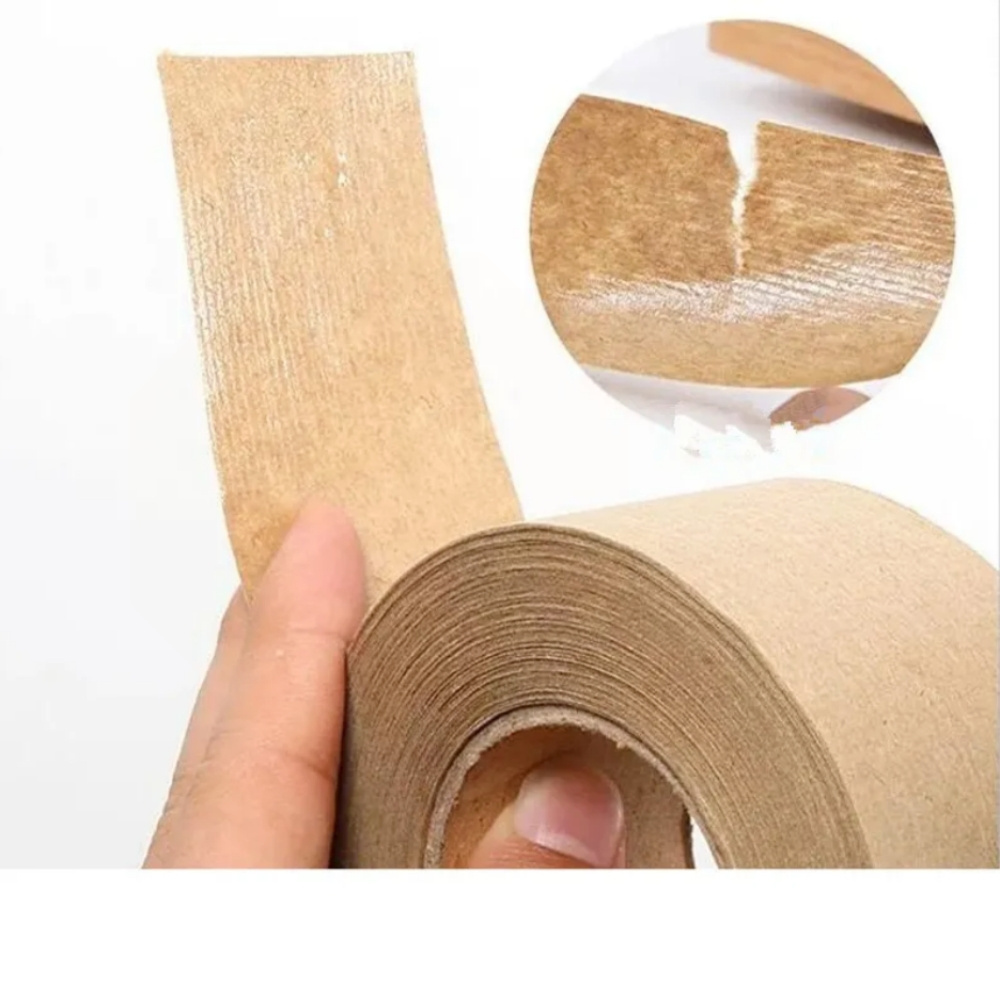 Self Adhesive Biodegradable Custom Rubber Sealing Gummed Glue Packing Carton Brown Kraft Paper Tape