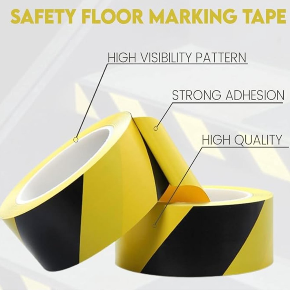 Pvc Dangerous Caution High Visibility Warning ESD Anti-static Tape for Static Sensitive Area Warning Tape