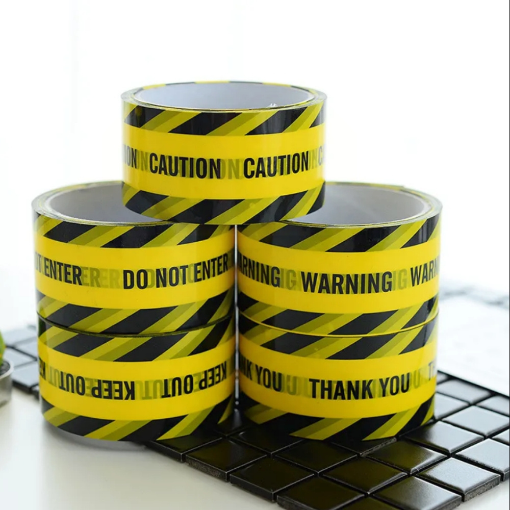 WARNING TAPE PE Yellow CAUTION Tape Roll Non Adhesive Construction Safety custom barricade Warning Tape