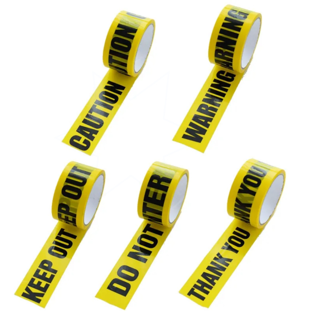 Cheap Price Custom Barricade 1000m Tube Do Not Enter Detectable Yellow Color Self Adhesive Pvc Caution Safety Tape