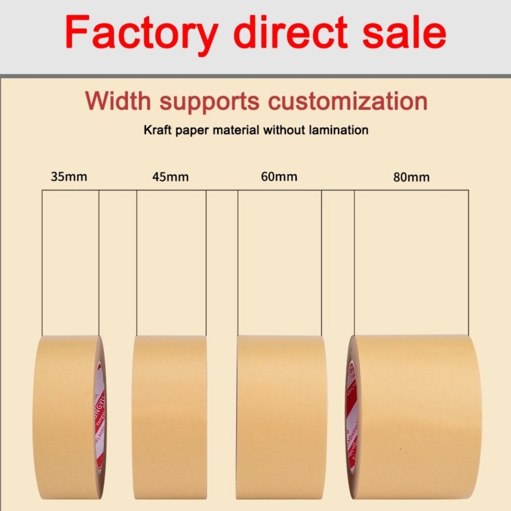 Packing Kraft Adhesive Paper Tape Kraft Paper Tape Self Adhesive Competitive Price Kraft Paper Masking Tape