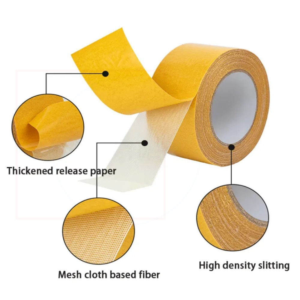 High viscosity Binding Double Sided Cloth Seam Fabric Bonding Self Adhesive Fixing Hot Melt Seaming Carpet Tape