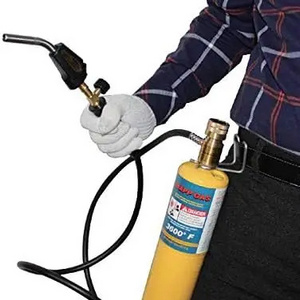 Propane Torch MAPP MAP-PRO Gas Torch Trigger Start & Adjustable Swirl Flame & Solid Brass Portable Torch