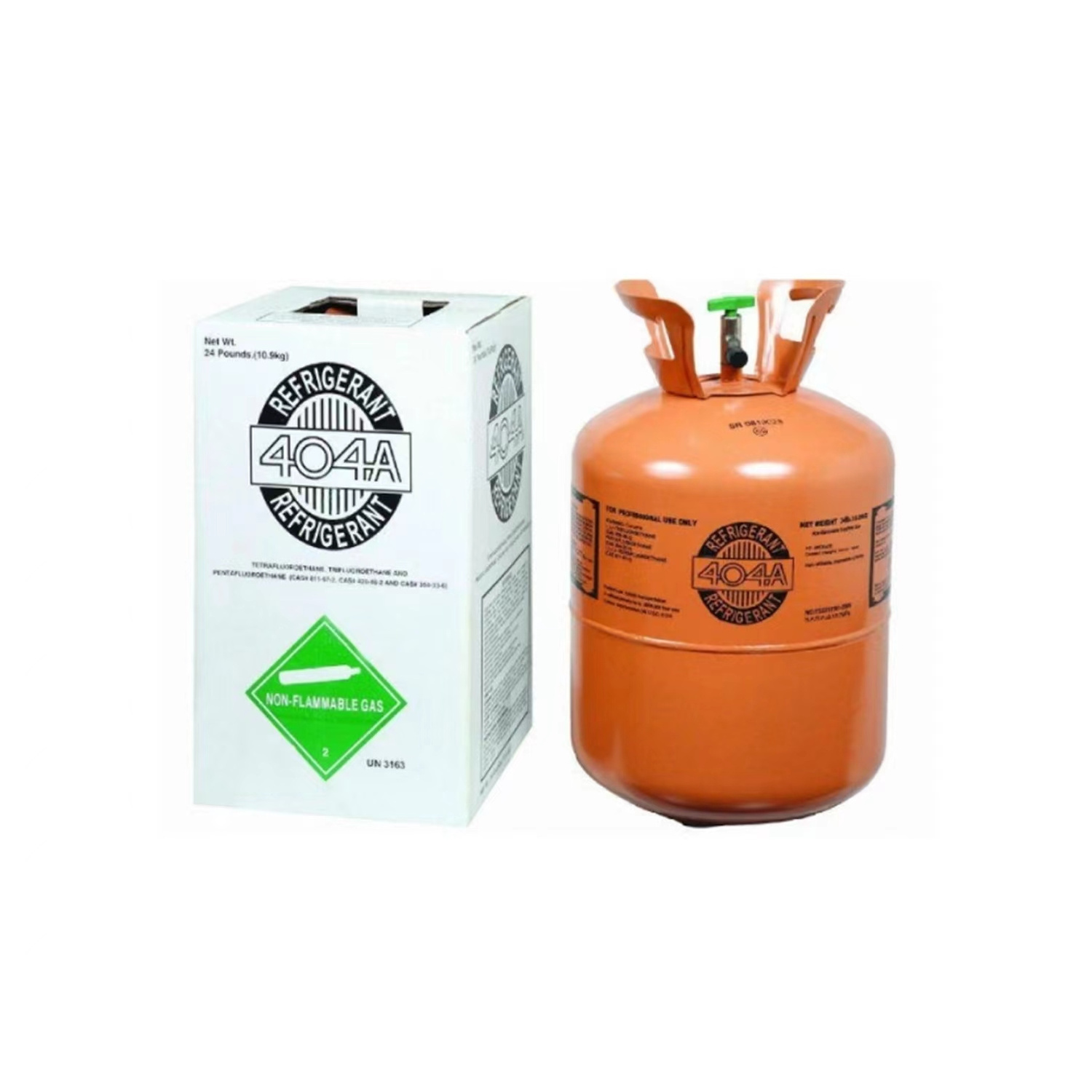 Eco-friendly Cooling gas r404a refrigerant 9.5 kg Cylinder Package 404a with 99.9% high purity for sale