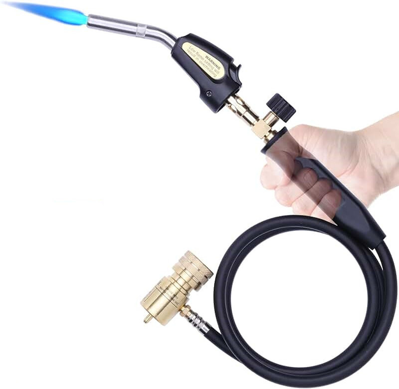 Propane Mapp Gas Torch Trigger Start Hose Torch Map Gas Torch Kit Adjustment Knob, Brazing Torch Kit, Soldering Welding