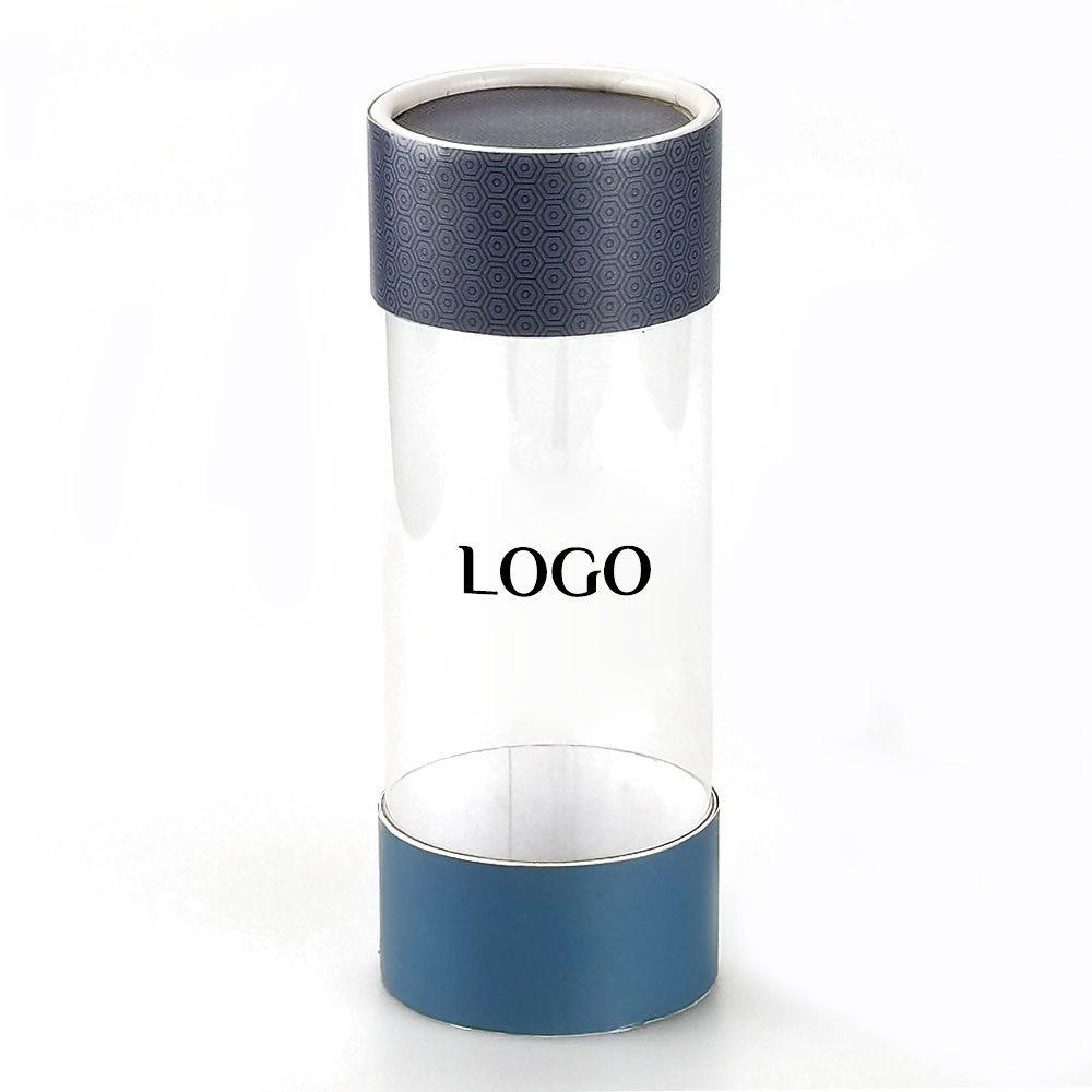 China Manufacturer New Arrival paper cardboard cylinder packaging clear pet pvc window paper tube box