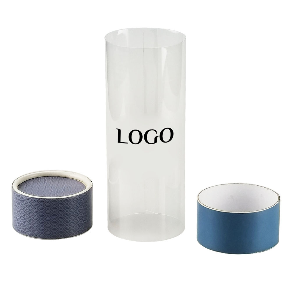 China Manufacturer New Arrival paper cardboard cylinder packaging clear pet pvc window paper tube box