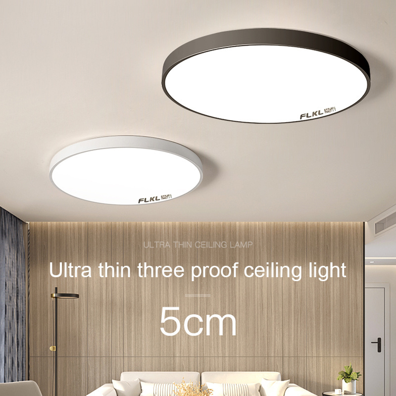 5CM LED Ceiling Lamps in Living Room Bedroom Natural Light Gold Black White Moisture and mosquito proof Ceiling Lights