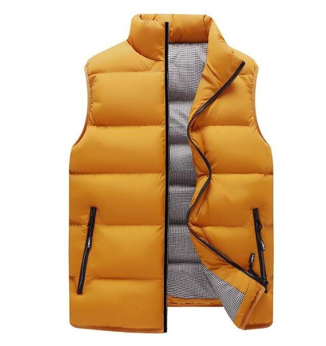 Wholesale custom lightweight waistcoat warm sleeveless jacket big size winter men cotton puffer vest