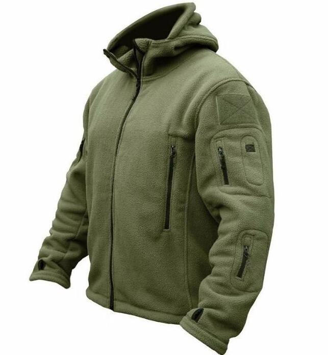 Wholesale custom men's fleece jackets outdoor windproof warm winter coats for hiking traveling hunting