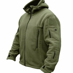 Wholesale custom men's fleece jackets outdoor windproof warm winter coats for hiking traveling hunting