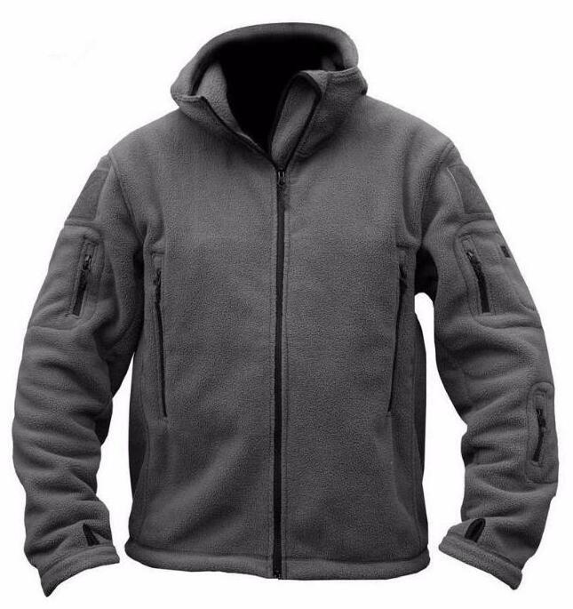 Wholesale custom men's fleece jackets outdoor windproof warm winter coats for hiking traveling hunting