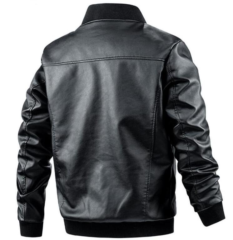 Wholesale Autumn Winter Coat Men's Fashion Bomber Jacket Slim Motorbike Faux Leather Jackets