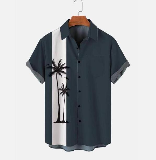 Vacation casual men's shirts hawaii men blouse tops resort beach summer untuckit hawaiian shirts for men